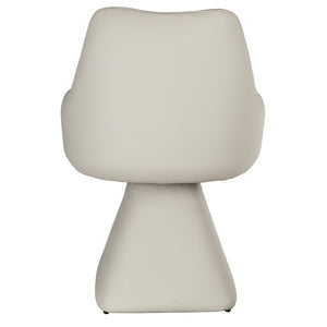 Worldwide Home Furnishings Caprese-dining Chair - Elegant Swivel Design With Monochrome Upholstery For Sophisticated Dining Spaces Beige Faux Leather 202-269beg