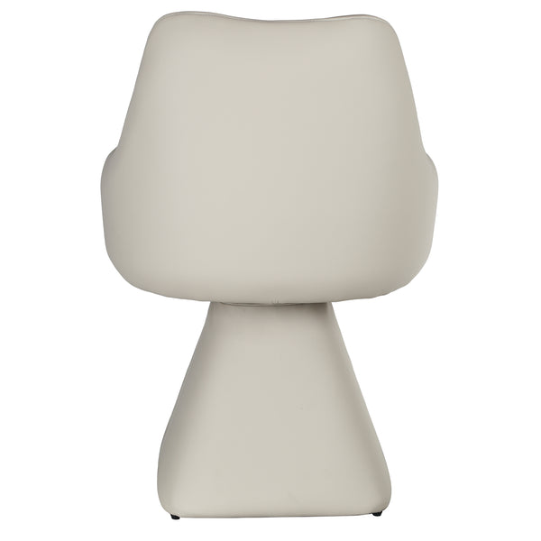 Worldwide Home Furnishings Caprese-dining Chair - Elegant Swivel Design With Monochrome Upholstery For Sophisticated Dining Spaces Beige Faux Leather 202-269beg