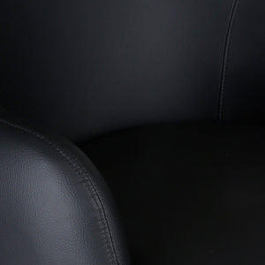 Worldwide Home Furnishings Caprese-dining Chair - Elegant Swivel Design With Monochrome Upholstery For Sophisticated Dining Spaces Black Faux Leather 202-269blk