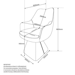 Worldwide Home Furnishings Caprese-dining Chair - Elegant Swivel Design With Monochrome Upholstery For Sophisticated Dining Spaces Black Faux Leather 202-269blk