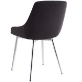 !nspire Cassidy Side Chair Black/Chrome Velvet/Metal