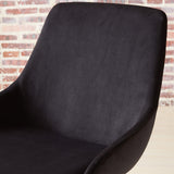 !nspire Cassidy Side Chair Black/Chrome Velvet/Metal