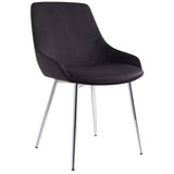 !nspire Cassidy Side Chair Black/Chrome Velvet/Metal