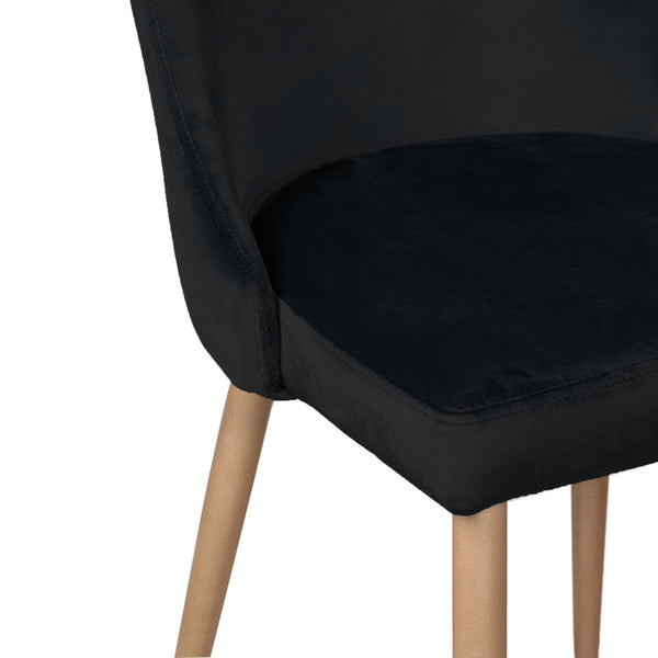 Worldwide Home Furnishings Carmilla-side Chair – Luxurious Comfort And Elegant Design For Dining Or Guest Rooms, Stylish Accent Black,Aged Gold Velvet,Metal 202-353bk
