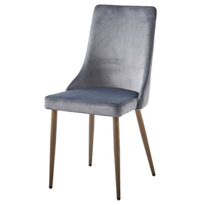 Worldwide Home Furnishings Carmilla-side Chair – Luxurious Comfort And Elegant Design For Dining Or Guest Rooms, Stylish Accent Grey,Aged Gold Velvet,Metal 202-353gy