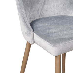 Worldwide Home Furnishings Carmilla-side Chair – Luxurious Comfort And Elegant Design For Dining Or Guest Rooms, Stylish Accent Grey,Aged Gold Velvet,Metal 202-353gy