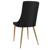 !nspire Antoine Side Chair Black/Aged Gold Faux Leather/Metal