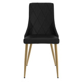 !nspire Antoine Side Chair Black/Aged Gold Faux Leather/Metal