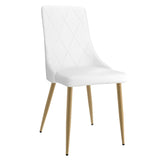 !nspire Antoine Side Chair White/Aged Gold Faux Leather/Metal