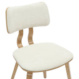 !nspire Zuni Side Chair Beige Fabric Beige/Natural Fabric/Bentwood
