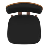 !nspire Zuni Side Chair Pu Black/Walnut Faux Leather/Bentwood