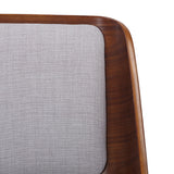 !nspire Hudson Side Chair Grey/Walnut Fabric/Bentwood