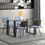 !nspire Capri Side Chair Blue/Walnut/Black Fabric/Bentwood/Metal