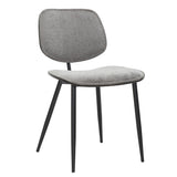 !nspire Capri Side Chair Light Grey/Walnut/Black Fabric/Bentwood/Metal