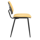 !nspire Capri Side Chair Mustard/Walnut/Black Fabric/Bentwood/Metal