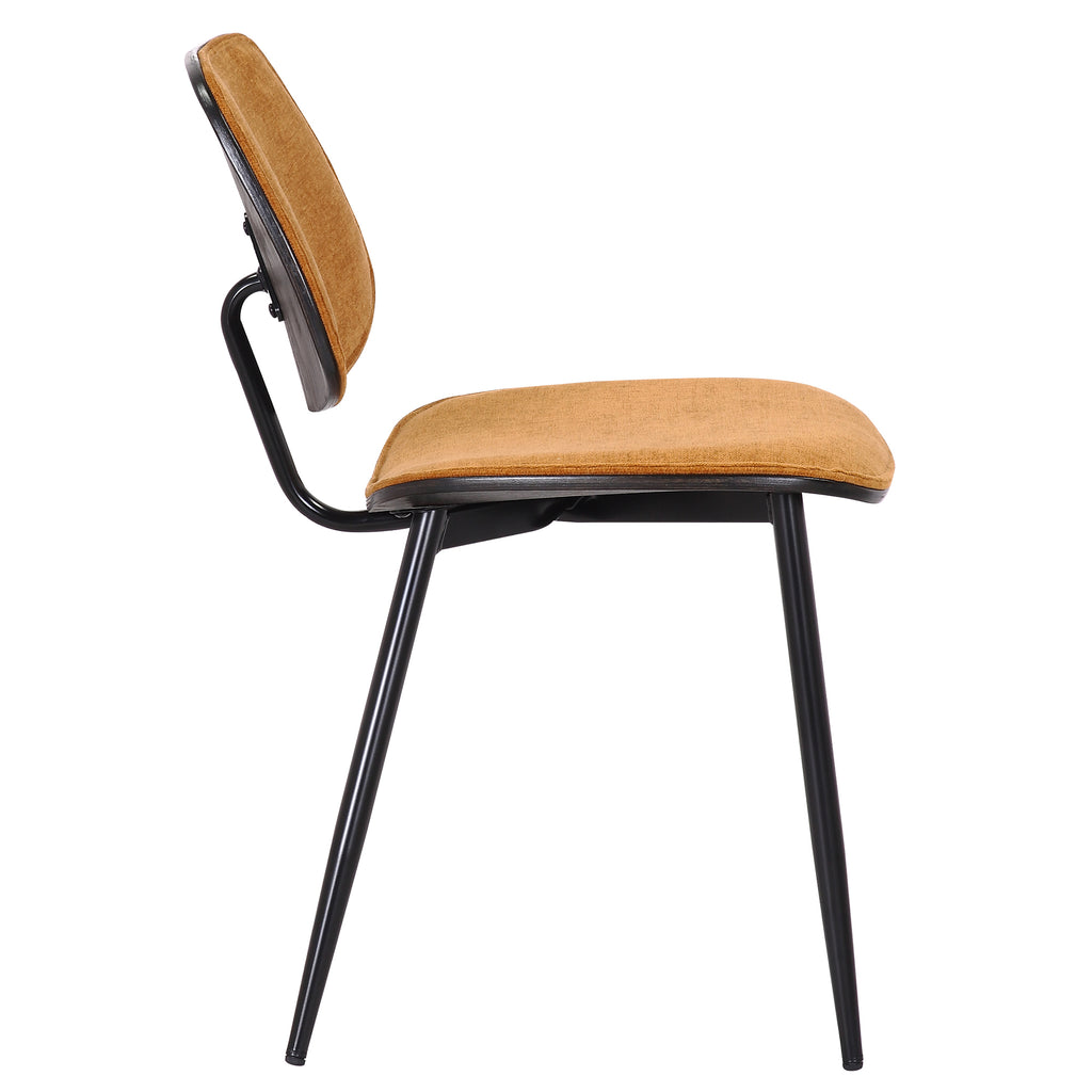 !nspire Capri Side Chair Rust/Walnut/Black Fabric/Bentwood/Metal