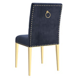 !nspire Azul Side Chair Black/Gold Leg Black/Gold Velvet/Metal