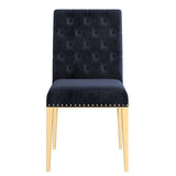 !nspire Azul Side Chair Black/Gold Leg Black/Gold Velvet/Metal