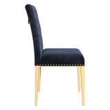 !nspire Azul Side Chair Black/Gold Leg Black/Gold Velvet/Metal