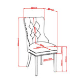 !nspire Hollis Side Chair Black/Chrome Velvet/Metal