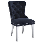 !nspire Hollis Side Chair Black/Chrome Velvet/Metal