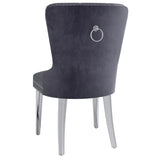 !nspire Hollis Side Chair Grey/Chrome Velvet/Metal