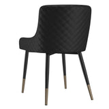 !nspire Xander Side Chair Black Faux Leather/Metal
