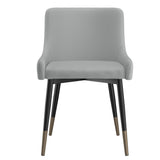 !nspire Xander Side Chair Light Grey Light Grey/Black Faux Leather/Metal
