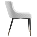 !nspire Xander Side Chair White/Black Faux Leather/Metal