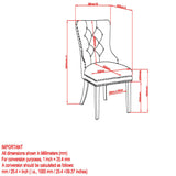 !nspire Mizal Side Chair Grey/Gold Velvet/Metal