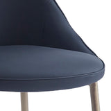 !nspire Cleo Side Chair Black/Aged Gold Faux Leather/Metal