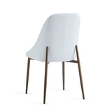 !nspire Cleo Side Chair White/Aged Gold Faux Leather/Metal