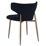 !nspire Akira Side Chair Black/Aged Gold Velvet/Metal