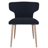 !nspire Akira Side Chair Black/Aged Gold Velvet/Metal