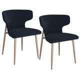 !nspire Akira Side Chair Black/Aged Gold Velvet/Metal