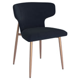 !nspire Akira Side Chair Black/Aged Gold Velvet/Metal