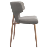 !nspire Akira Side Chair Grey/Aged Gold Velvet/Metal