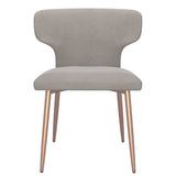 !nspire Akira Side Chair Grey/Aged Gold Velvet/Metal