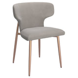 !nspire Akira Side Chair Grey/Aged Gold Velvet/Metal