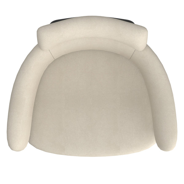 Worldwide Home Furnishings Axel-side Chair In Beige - Stylish Double Cushion Design For Modern Dining & Comfortable Conversations Beige,Black Fabric,Metal 202-674beg