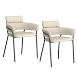 !nspire Axel Side Chair Beige/Black Fabric/Metal