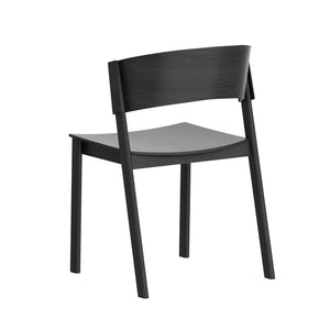 Worldwide Home Furnishings Elias-contract Sturdy Mid-century Modern Chair With Curved Back And Stackable Design For Easy Storage Black Solid Wood,Oak Veneer 202-849blk