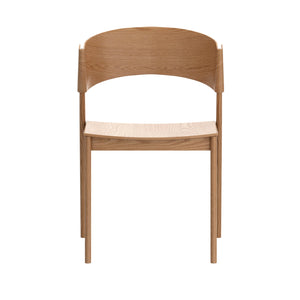 Worldwide Home Furnishings Elias-contract Sturdy Mid-century Modern Chair With Curved Back And Stackable Design For Easy Storage Natural Solid Wood,Oak Veneer 202-849nat