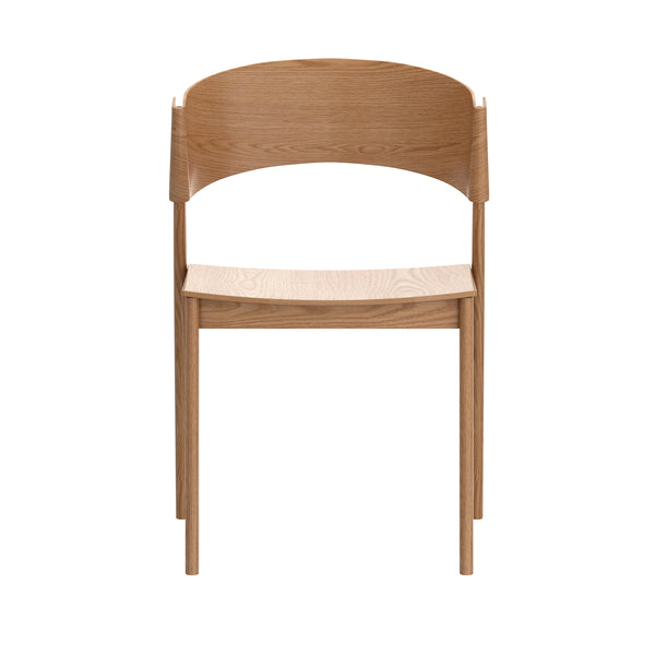 Worldwide Home Furnishings Elias-contract Sturdy Mid-century Modern Chair With Curved Back And Stackable Design For Easy Storage Natural Solid Wood,Oak Veneer 202-849nat