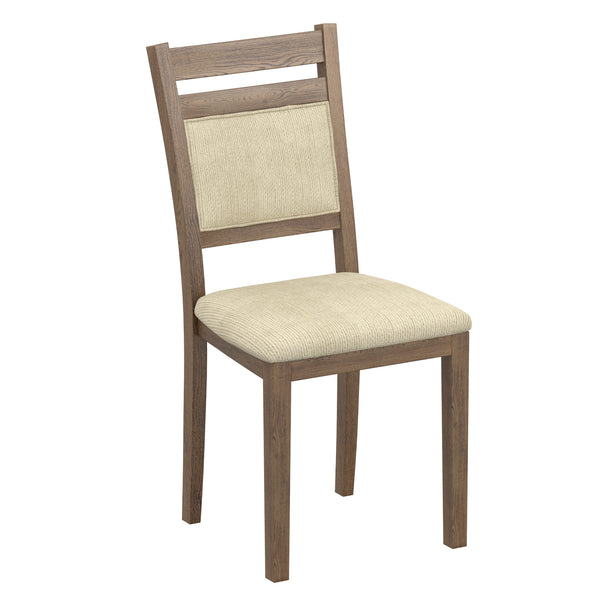 Worldwide Home Furnishings Conrad-dining Chair - Classic Design With Cushioned Comfort For Your Casual Dining Space Decor Walnut,Beige Solid Wood,Fabric 202-863wal