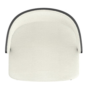 Worldwide Home Furnishings Kazan-dining Chair - Contemporary Comfort And Style With Ergonomic Design For Modern Spaces Ivory,Black Fabric,Bentwood,Metal 202-904iv