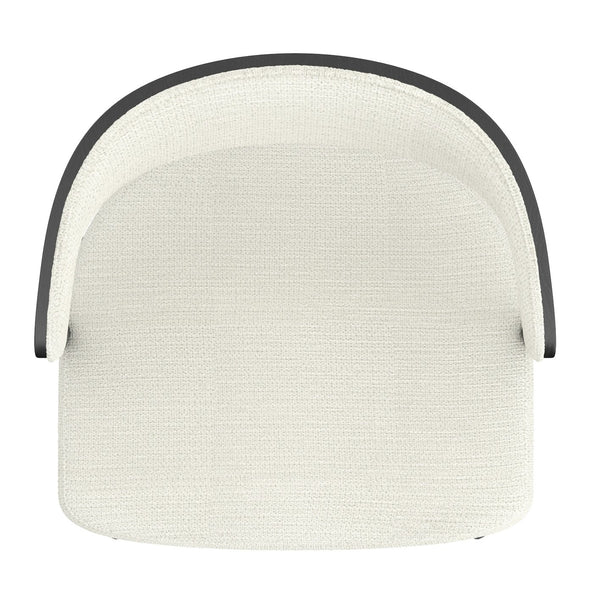 Worldwide Home Furnishings Kazan-dining Chair - Contemporary Comfort And Style With Ergonomic Design For Modern Spaces Ivory,Black Fabric,Bentwood,Metal 202-904iv