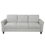 Quaint 2-Piece Living Room Set with 3-Seat Sofa and Loveseat, Light Grey