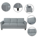 Hearth and Haven Quaint 2-Piece Living Room Set with 3-Seat Sofa and Loveseat, Grey LP000014EAA