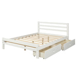 Hearth and Haven Wood Platform Bed with Two Drawers, Full WF192969AAK